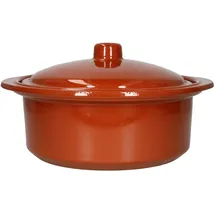 Mambocat 2er Set Ton-Topf + Deckel 1,6L Mediterran Cocotte Kochtopf Schmortopf Mittelalter