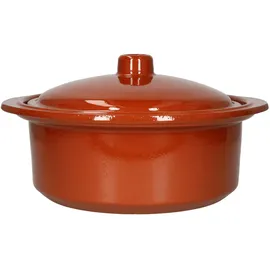Mambocat 2er Set Ton-Topf + Deckel 1,6L Mediterran Cocotte Kochtopf Schmortopf Mittelalter