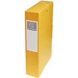 Exacompta 50609E 8er Pack Premium Sammelboxen aufgebaut mit Gummizug 60 mm breit aus Colorspan-Karton mit Rückenschild für DIN A4 gelb