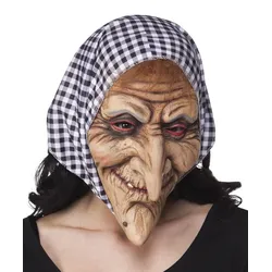 Faltige Hexen Latexmaske - OS