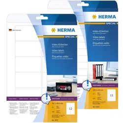 HERMA Video-Etiketten 5069 weiß 147,3 x 20,0 mm