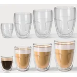 LuxusKollektion Latte-Macchiato-Glas Doppelwandige Latte Macchiato Gläser 8er Set Borosilikatglas