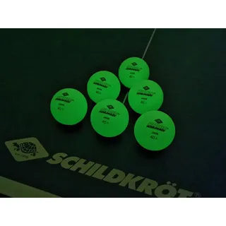 Donic Schildkröt Donic-Schildkröt Tischtennisbälle Glow in the Dark, 6 Stück