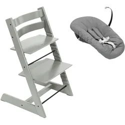 Stokke® TRIPP TRAPP® Bundle Treppenhochstuhl inkl. Newbornset deep grey, gruen