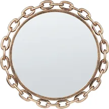 Beliani Wandspiegel Gold - 46 cm mit Kettenrahmen moderner Stil YEBRA