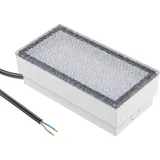 ledscom.de LED Pflasterstein Bodeneinbauleuchte CUS für außen, IP67, eckig, 20 x 10cm, 2,8 W, 251lm, warmweiß, 230v, Outdoor, Terrasse, Gartenbeleuchtung, Bodeneinbauleuchte, Strom, Bodenlampe