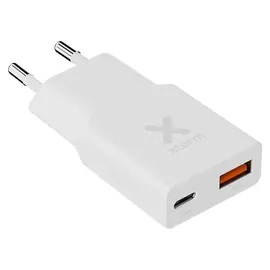 Xtorm Go2 SlimLine Wand-Ladegerät 33W 1x USB-C/ 1x USB-A weiß