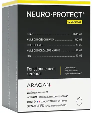 Aragan Synactifs Neuroprotect Gehirnfunktion Omega 3 60 Kapseln