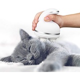 Fdit Pet Elektrisches Massagegerät Katzen Hunde Pfote 3D Kopfmassage Katzenkopfmassagegerät USB Laden Elektrisches Haustiermassagegerät (Weiß)