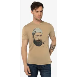 super natural Wander-/Freizeit Tshirt Sailor Tee (Merino-Mix) sandbraun Herren