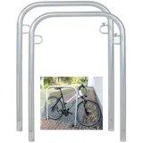 2x Fahrradanlehnbügel zum Einbetonieren Fahrradständer für 2 Fahrräder Fahrrad Anlehnbügel Anlehnständer Poller Ständer feuerverzinkt Fahrradständer Fahrrad