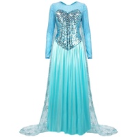 Colorfog Damen Elegante Prinzessin Kleid kostüm weihnachtsfest-Kleid-fee-Abendkleid Medium Blau