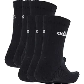 adidas Linear Crew Socken 6er Pack Schwarz/Weiß 37-39