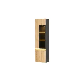 Möbel Kraft Vitrine Light Line 10 56 x 40 x 196 cm Holzfarben