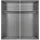 WIMEX Schwebetürenschrank »Andorra by fresh to go«, Mit 3D-Leisten für Akustikpaneel-Optik schwarz