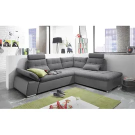 ed exciting design Ecksofa - anthrazit - Liegefunktion - Ottomane rechts