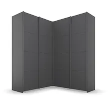 Rauch Quadra grau (graumetallic), B:181cm H:229cm T:187cm, Holzwerkstoff, Schränke, Schwebetürenschrank, Eckschrank inkl. Türendämpfer