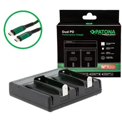 Premium Dual PD Performance Ladegerät für 18650 Cell inkl. USB-C input/output