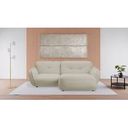 Ecksofa BETYPE "Be Fluffy", beige (cream), B:269cm H:87cm T:184cm, 100% Polyester, Sofas, Softes Sitzgefühl, moderne Kedernaht, hochwertiger Bezug