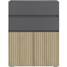 Home Affaire Wisla Midischrank 76 x 98 x 35 cm Schwarz/Grau
