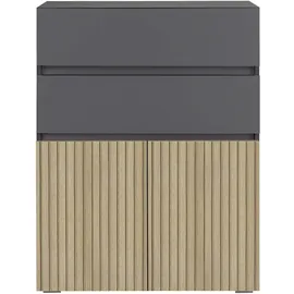Home Affaire Wisla Midischrank 76 x 98 x 35 cm Schwarz/Grau