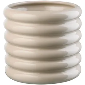 Asa Selection Übertopf Ø 14 cm LOOPY, 14 x 15 cm - Sandfarben - Steingut
