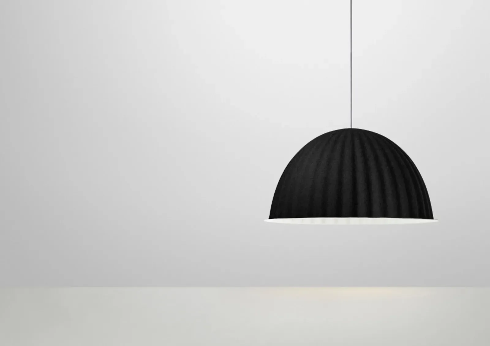 Pendelleuchte Muuto, dimmbar, Schwarz, für Esszimmer, Stoff / Textil - 46