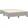 vidaXL Boxspringbett mit Matratze & LED Hellgrau 140x200 cm Stoff