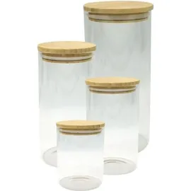 Fackelmann Set mit Kanistern 1,2 l 4-tlg. Braun/Transparent