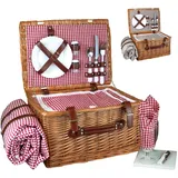 Linxor - Isothermischer Picknickkorb mit Tischdecke und Zubehör - 2 Personen