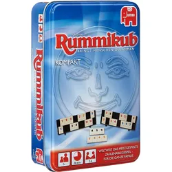 Jumbo Spiele Rummikub Original Kompakt in Metalldose, Brettspiel, Wort, 7 Jahr(e