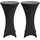 Beautissu Stehtischhusse Stella Schwarz Ø 80 cm 2er Set