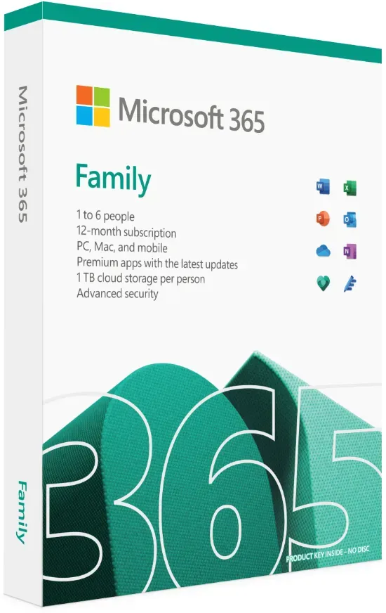 Microsoft Office 365 Family (Global) - 1 Jahr / 6 Personen