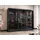 Mirjan24 Kleiderschrank Schwarz, Kunststoff, 4 Schubladen, Rechteckig, 250x203x65 cm, Schlafzimmer, Kleiderschränke