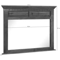 MASSIVMOEBEL24.DE Spiegel Akazie 110x6x87 nougat lackiert OXFORD #328