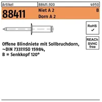 F. REYHER Nchfg. GmbH & Co. KG Blindniete A 2 Senkkopf B 5 x 16 500 Stück