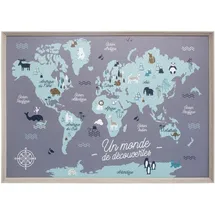 Atmosphera Kinderweltkarte, Wanddekoration, 70x50 cm