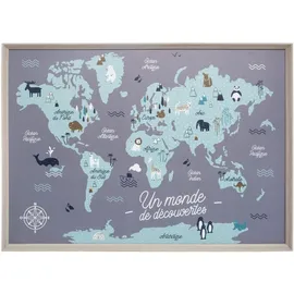Atmosphera Kinderweltkarte, Wanddekoration, 70x50 cm