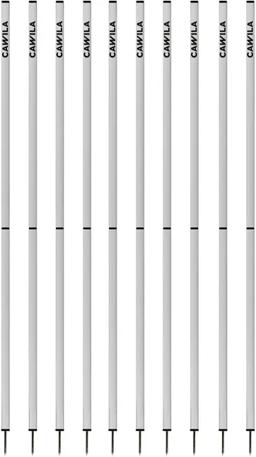 Cawila ACADEMY Slalomstangen 10er Set (33mmx170cm) Weiss