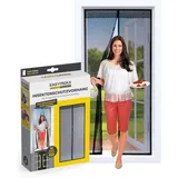EasyMaxx Fliegengitter Tür mit Magnetverschluss 90 x 210 cm Schwarz