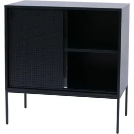 Mendler Highboard 85 x 80 x 45 cm Schwarz