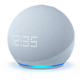 Amazon Echo Dot 5. Generation mit Uhr blaugrau