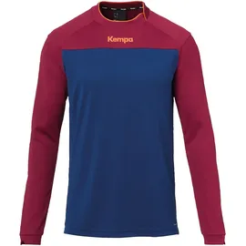 Kempa Prime Langarmshirt deep blau/deep rot XXL