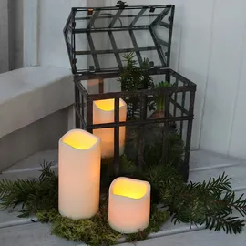 Star Trading Kerze Paul Stumpenkerze Beige, LED Timer für...