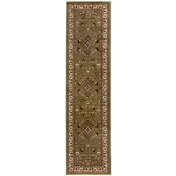 Kadima Design Traditioneller Teppich in Trendfarben `Glazert` . Farbe: Grün, 60x230 cm