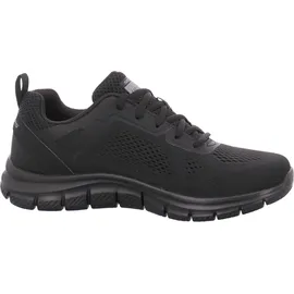 SKECHERS Track BROADER Sneaker, Black Mesh/Pu, 41 EU