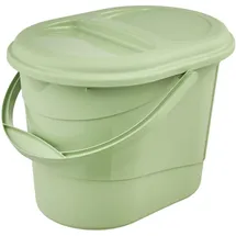 KEEEPER Bio-Abfalleimer Elsa eco", 13 Liter, grass green mit Deckel, oval, Material: PP / Regranulat, - 1 Stück (1180431900000)