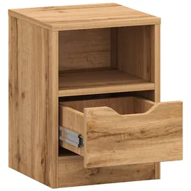 Feldmann-Wohnen Nachttisch Braun, Holz, 1 Schubladen, Rechteckig,Rechteckig, 31x43x31 cm, Schlafzimmer, Nachttische