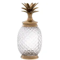 Casa Padrino Luxus Vorratsglas mit Deckel im Ananas Design
