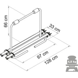 Bluecraft Deichsel Fahrradträger XL ALU 2 Fahrräder Bike Wohnwagen bis 50kg